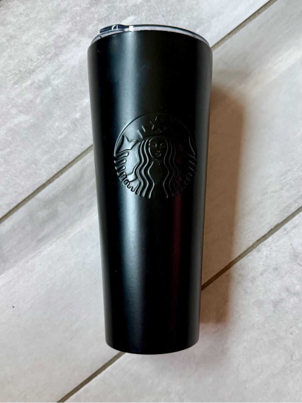 Starbucks Black Matte Embossed Siren Travel Tumbler
